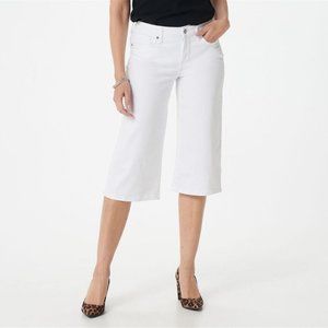 NWT NYDJ WIDE-LEG PEDAL PUSHER OPTIC WHITE 0